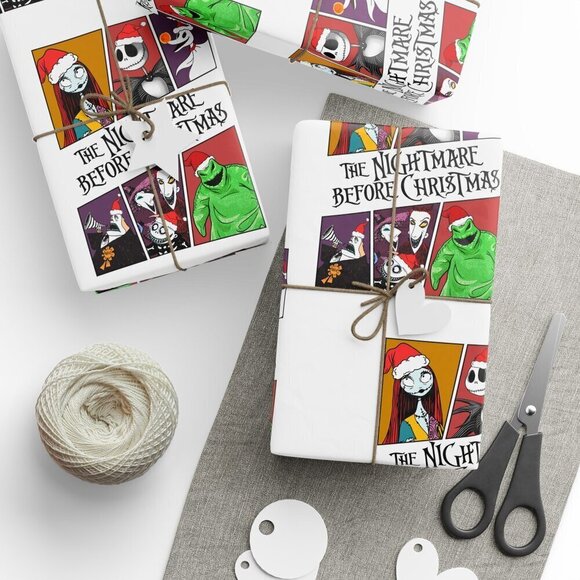 The Nightmare Before Christmas Jake, Sally, Boo, Zero and More Wrapping Paper - Picture 4 of 7